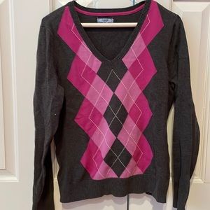 Cotton argyles sweater